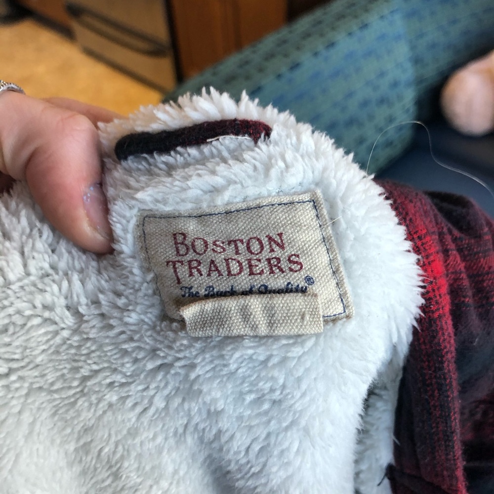 Fleece lined flannel jacket with a hood!